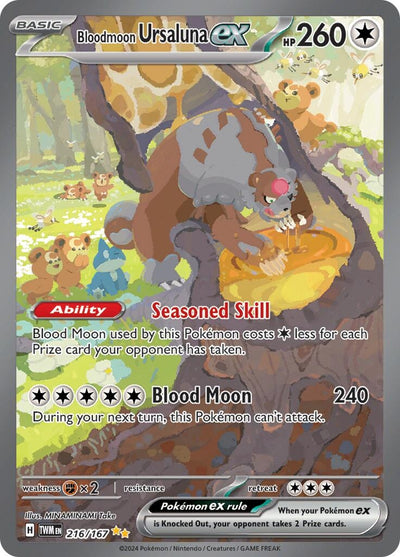 Image for Bloodmoon Ursaluna ex (SV06: Twilight Masquerade) (216/167) - Pokemon