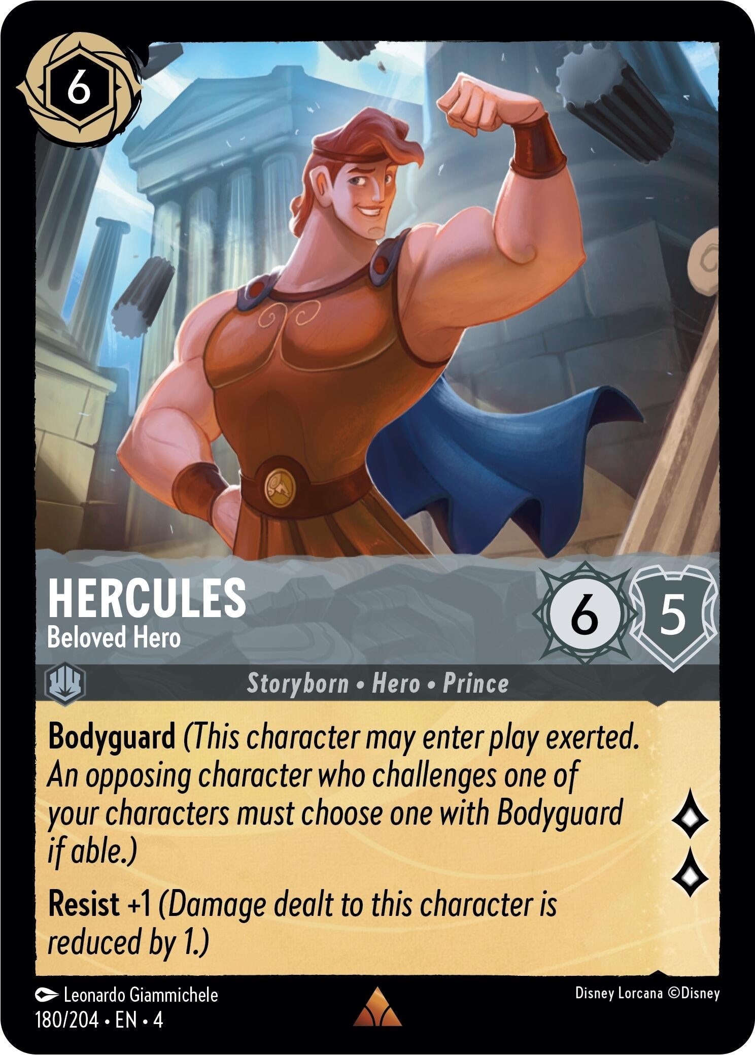 Image for Hercules - Beloved Hero (Ursula's Return) (180/204) - Disney Lorcana
