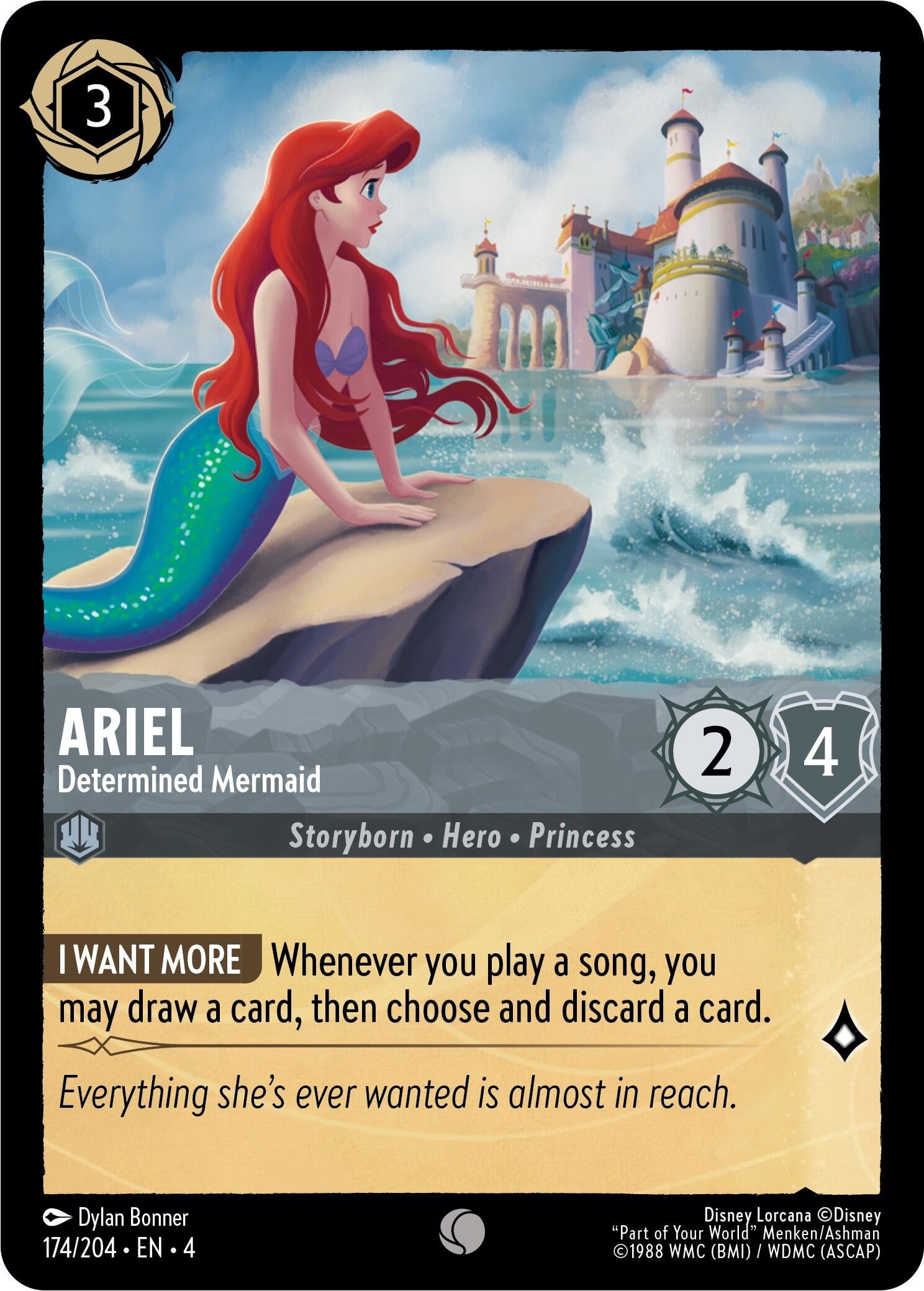 Image for Ariel - Determined Mermaid (Ursula's Return) (174/204) - Disney Lorcana
