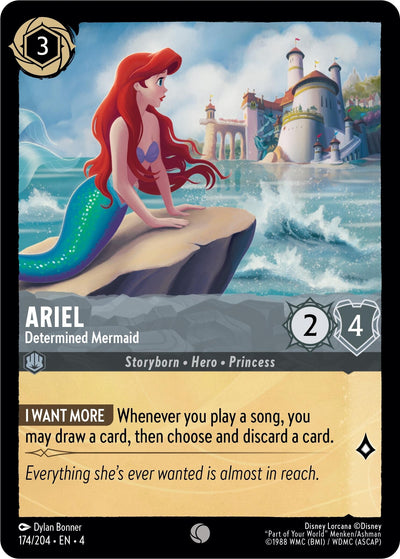 Image for Ariel - Determined Mermaid (Ursula's Return) (174/204) - Disney Lorcana