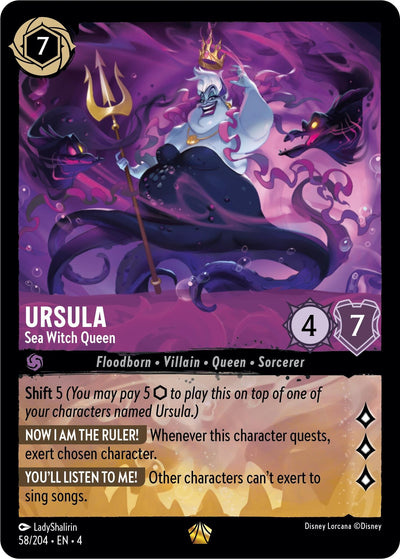 Image for Ursula - Sea Witch Queen (Ursula's Return) (58/204) - Disney Lorcana