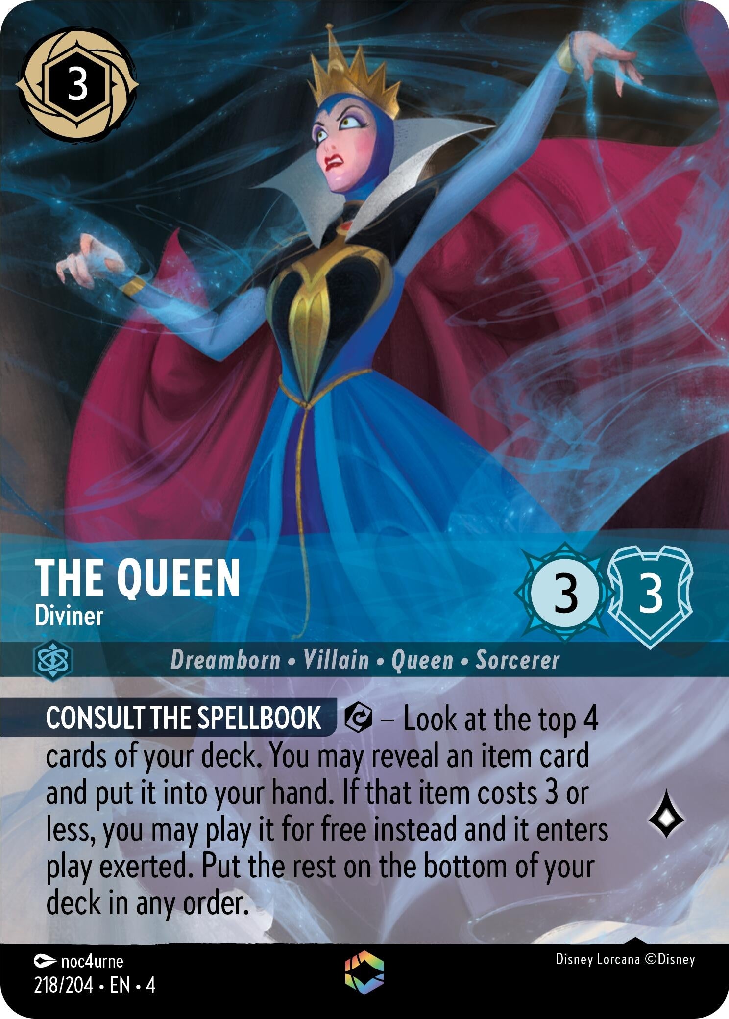 Image for The Queen - Diviner (Enchanted) (Ursula's Return) (218/204) - Disney Lorcana