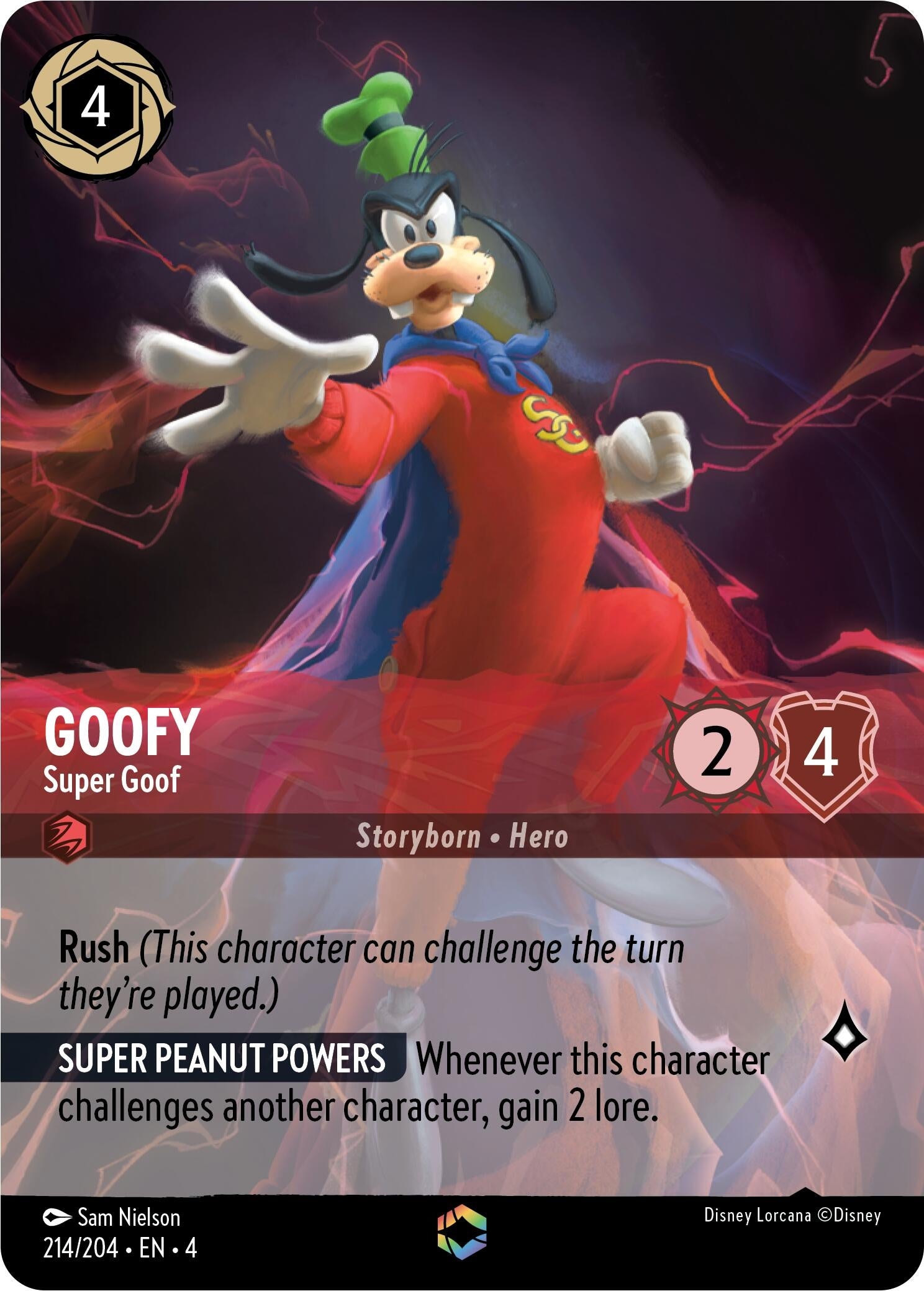 Image for Goofy - Super Goof (Enchanted) (Ursula's Return) (214/204) - Disney Lorcana