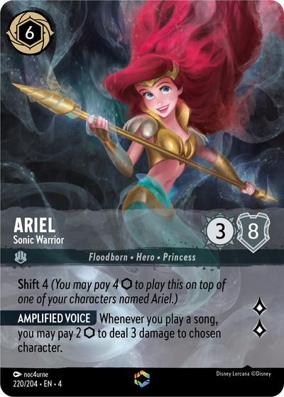 Image for Ariel - Sonic Warrior (Enchanted) (Ursula's Return) (220/204) - Disney Lorcana