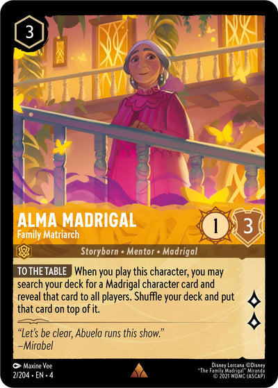 Image for Alma Madrigal - Family Matriarch (Ursula's Return) (2/204) - Disney Lorcana