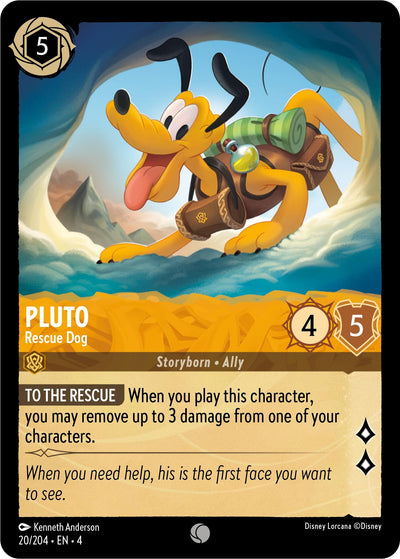 Image for Pluto - Rescue Dog (Ursula's Return) (20/204) - Disney Lorcana