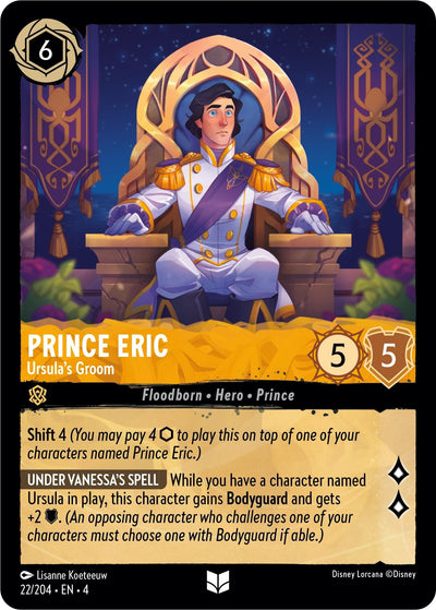 Image for Prince Eric - Ursula's Groom (Ursula's Return) (22/204) - Disney Lorcana