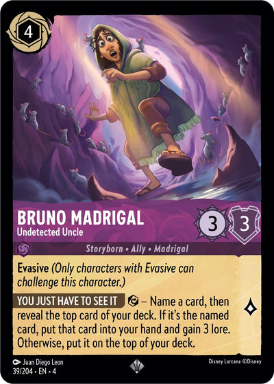 Image for Bruno Madrigal - Undetected Uncle (Ursula's Return) (39/204) - Disney Lorcana