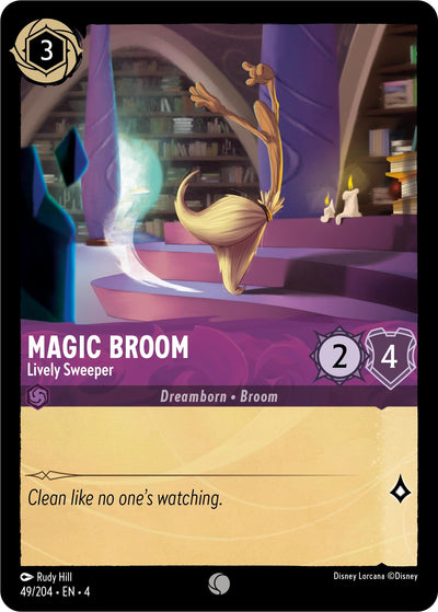 Image for Magic Broom - Lively Sweeper (Ursula's Return) (49/204) - Disney Lorcana