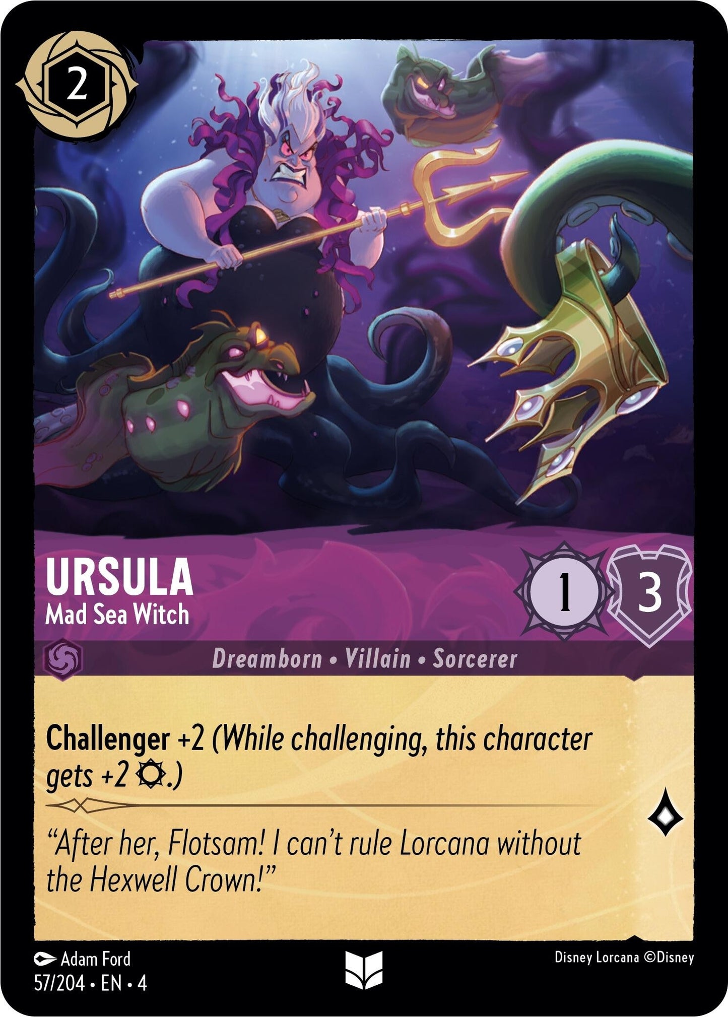 Image for Ursula - Mad Sea Witch (Ursula's Return) (57/204) - Disney Lorcana