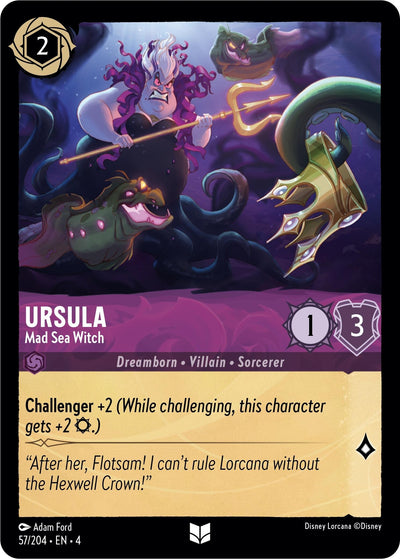Image for Ursula - Mad Sea Witch (Ursula's Return) (57/204) - Disney Lorcana