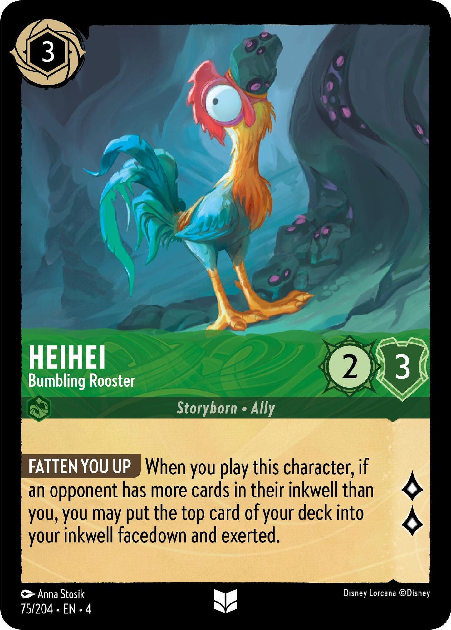 Image for Heihei - Bumbling Rooster (Ursula's Return) (75/204) - Disney Lorcana