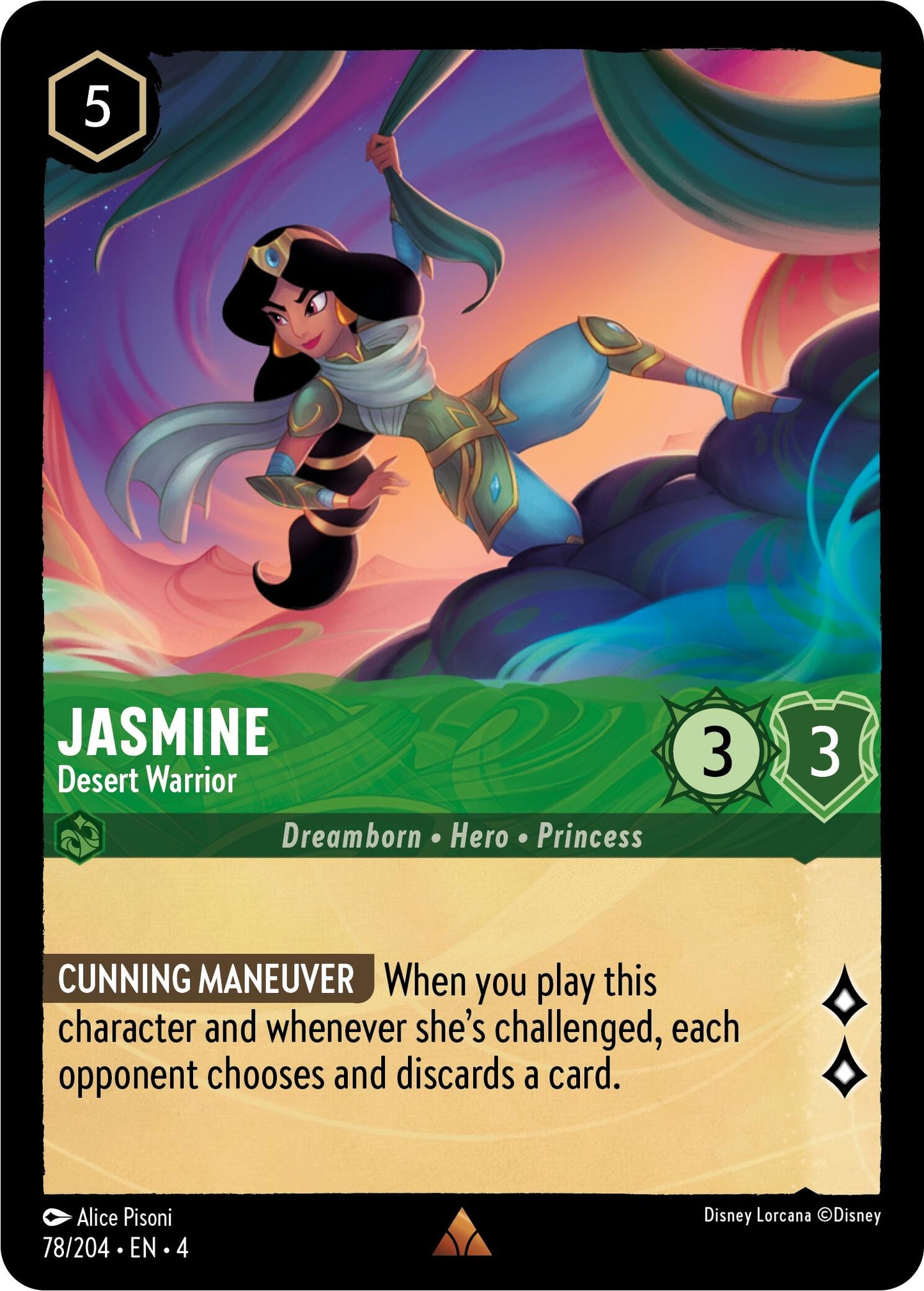 Image for Jasmine - Desert Warrior (Ursula's Return) (78/204) - Disney Lorcana