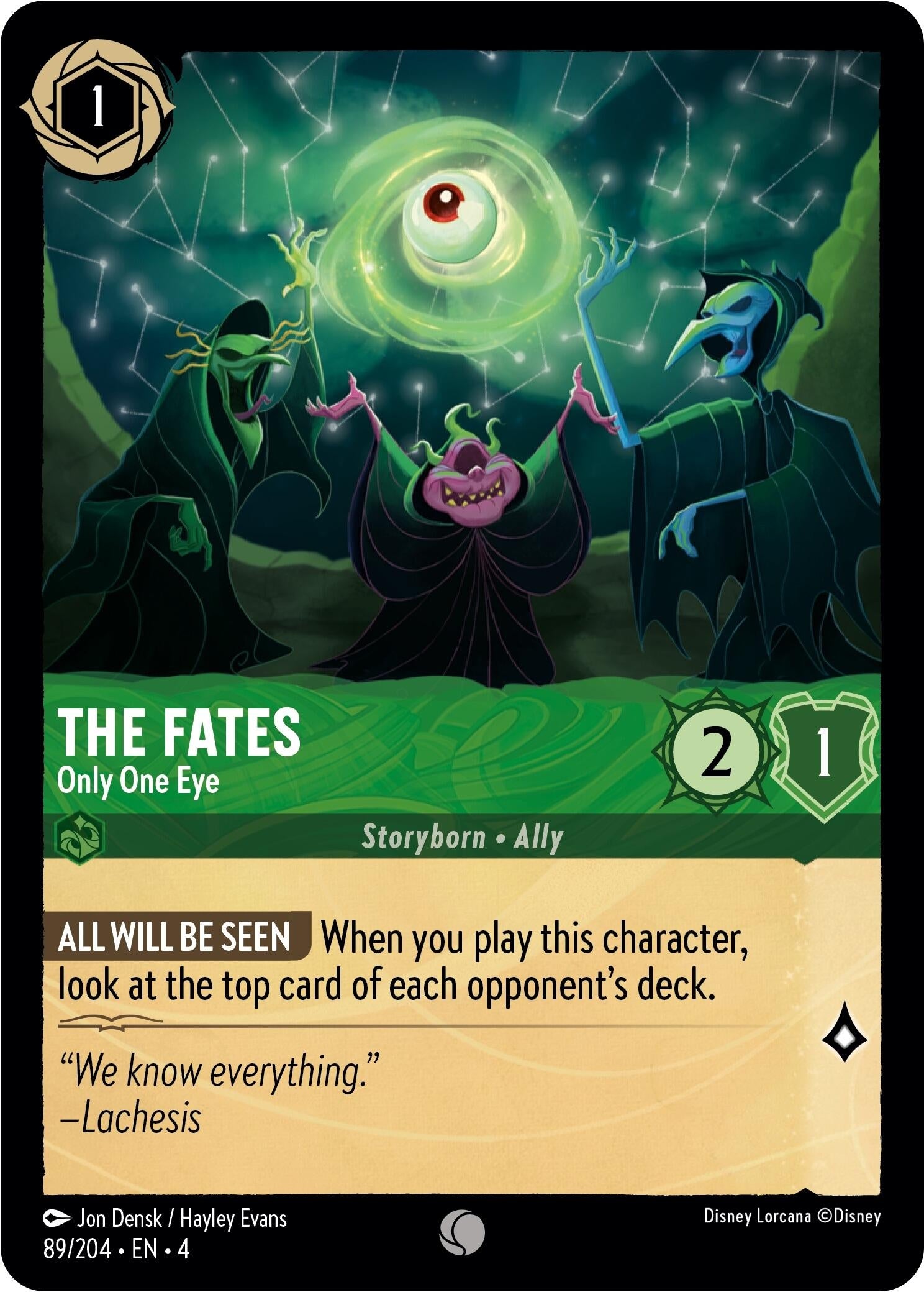 Image for The Fates - Only One Eye (Ursula's Return) (89/204) - Disney Lorcana