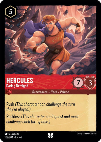 Image for Hercules - Daring Demigod (Ursula's Return) (109/204) - Disney Lorcana