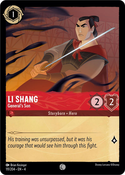 Image for Li Shang - General's Son (Ursula's Return) (111/204) - Disney Lorcana