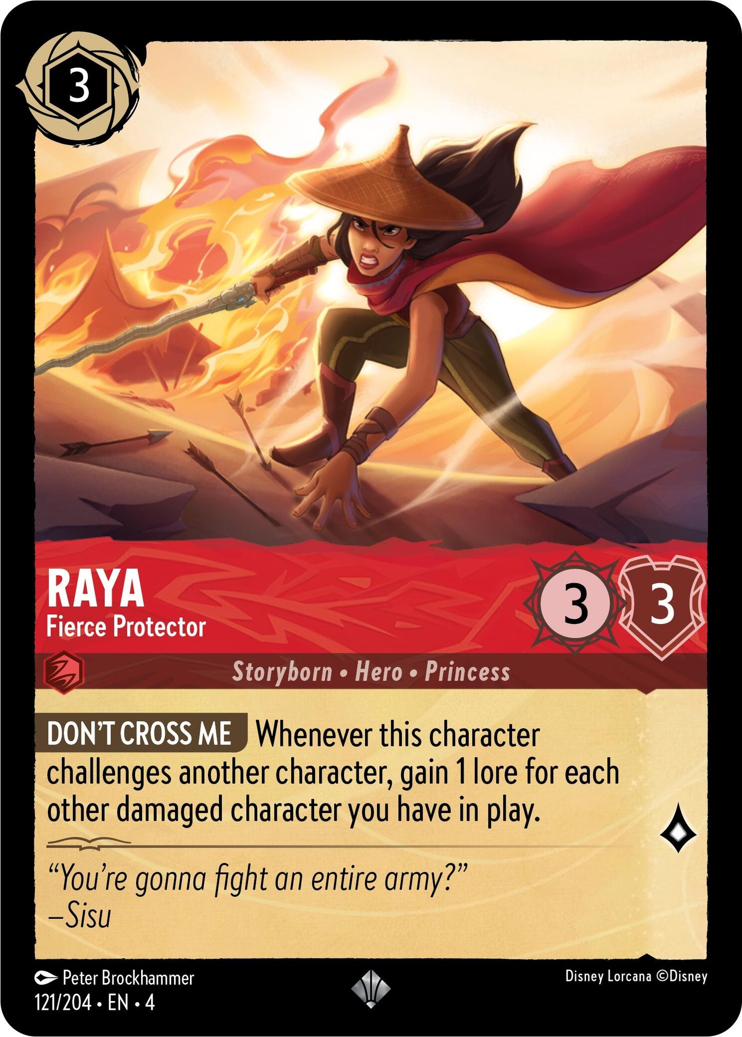 Image for Raya - Fierce Protector (Ursula's Return) (121/204) - Disney Lorcana