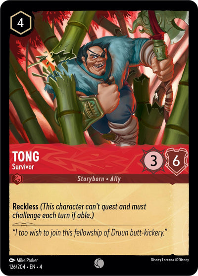 Image for Tong - Survivor (Ursula's Return) (126/204) - Disney Lorcana
