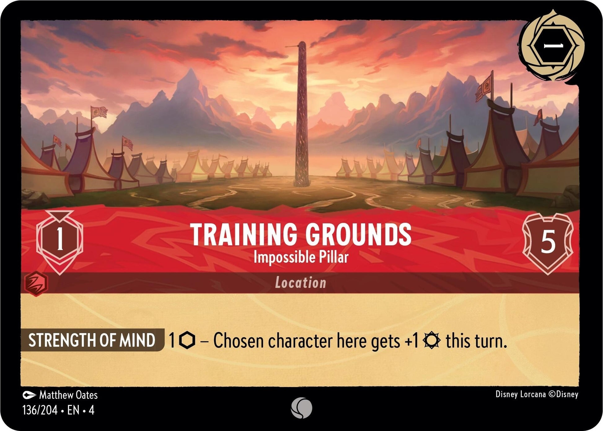 Image for Training Grounds - Impossible Pillar (Ursula's Return) (136/204) - Disney Lorcana