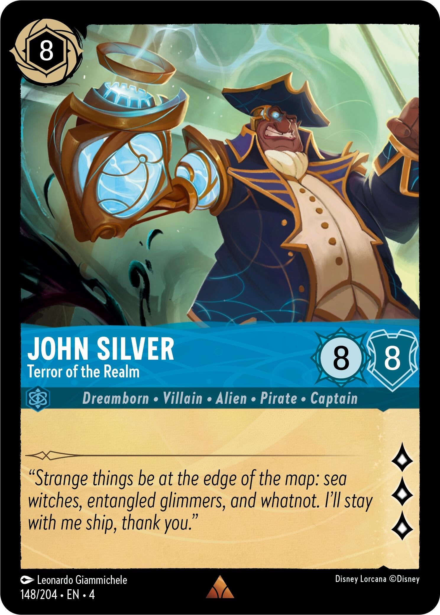 Image for John Silver - Terror of the Realm (Ursula's Return) (148/204) - Disney Lorcana