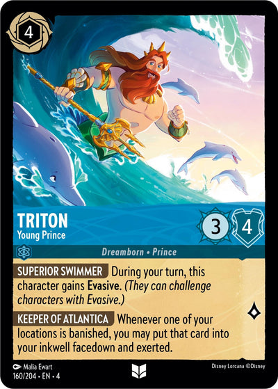 Image for Triton - Young Prince (Ursula's Return) (160/204) - Disney Lorcana