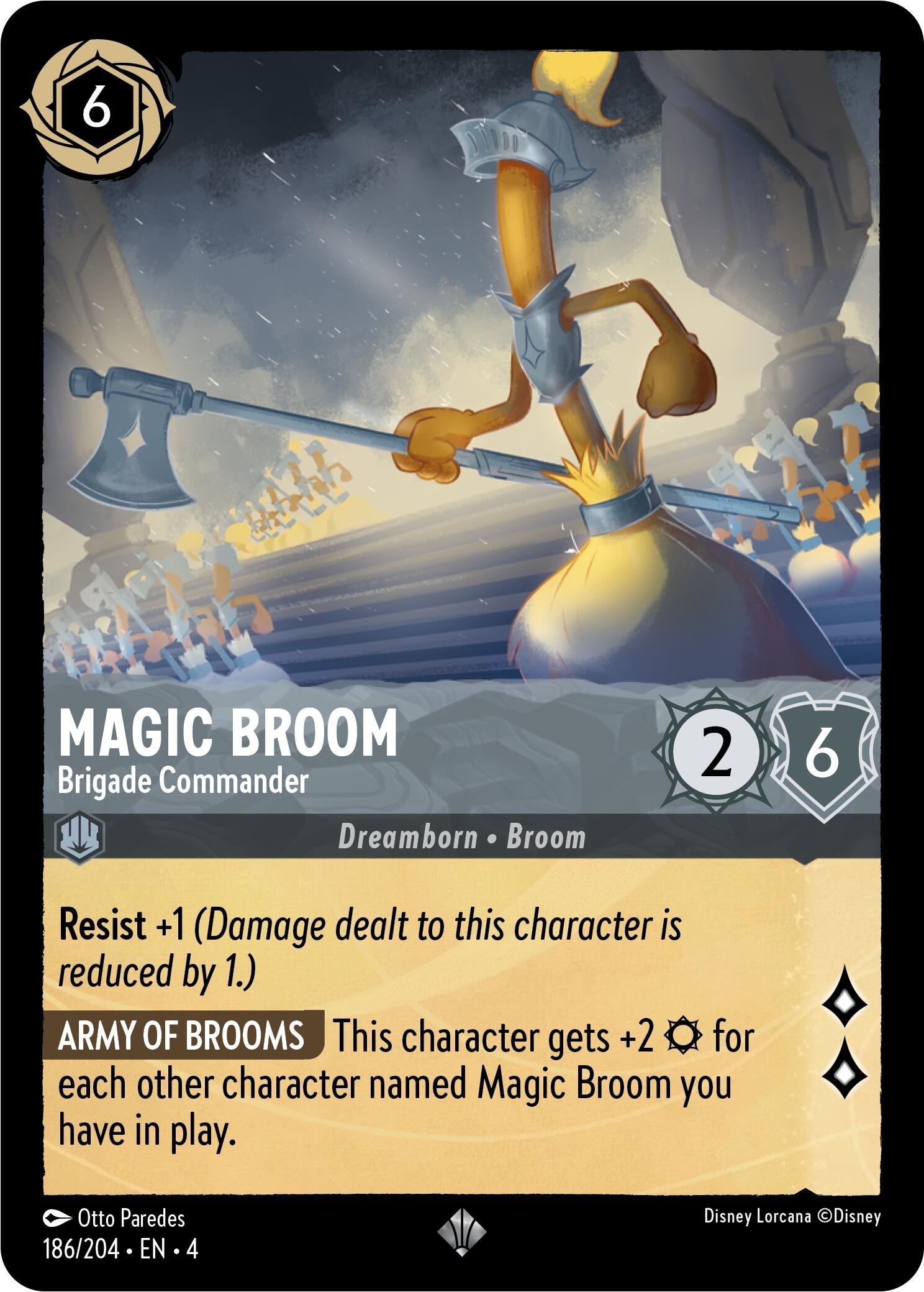 Image for Magic Broom - Brigade Commander (Ursula's Return) (186/204) - Disney Lorcana