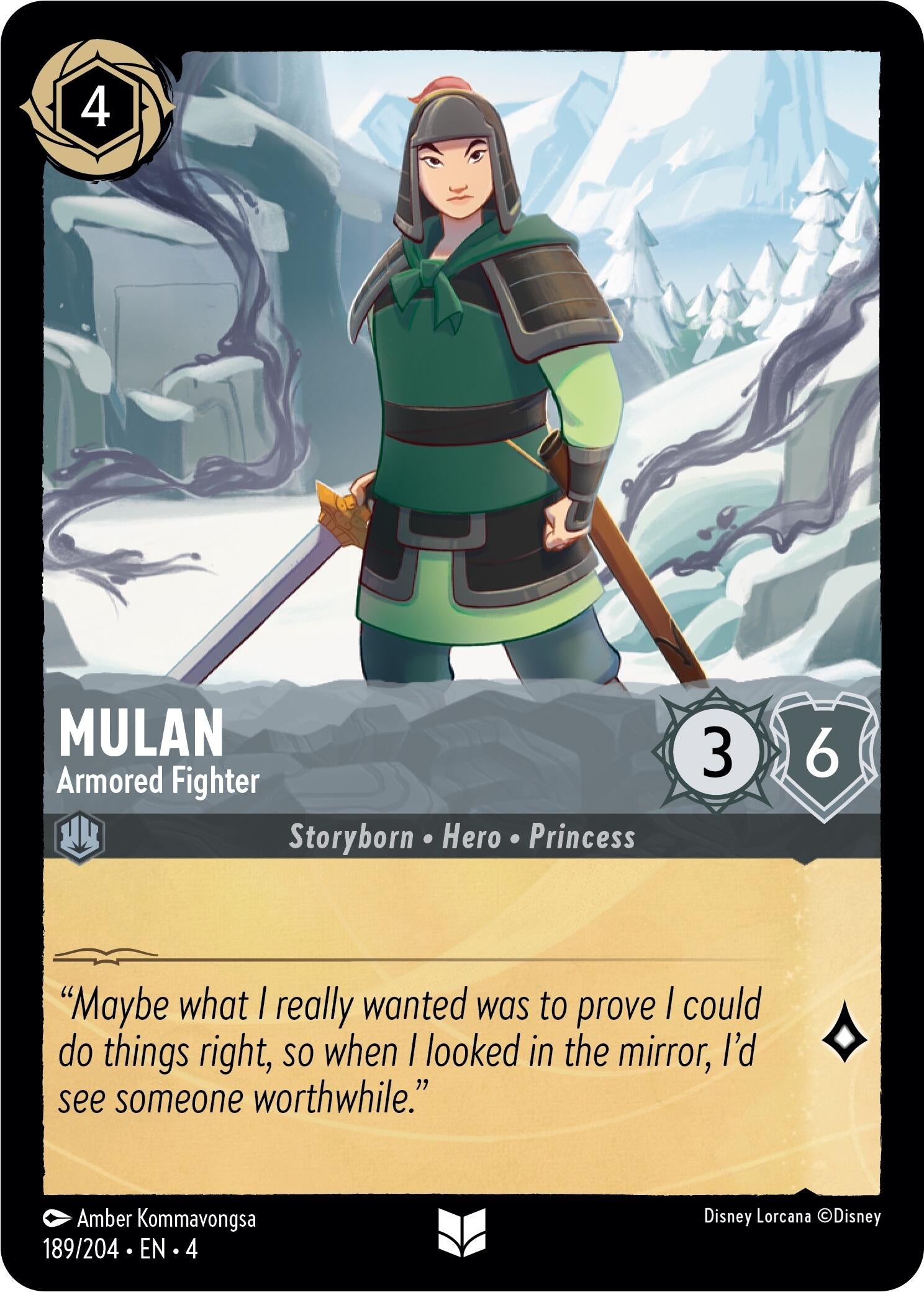 Image for Mulan - Armored Fighter (Ursula's Return) (189/204) - Disney Lorcana