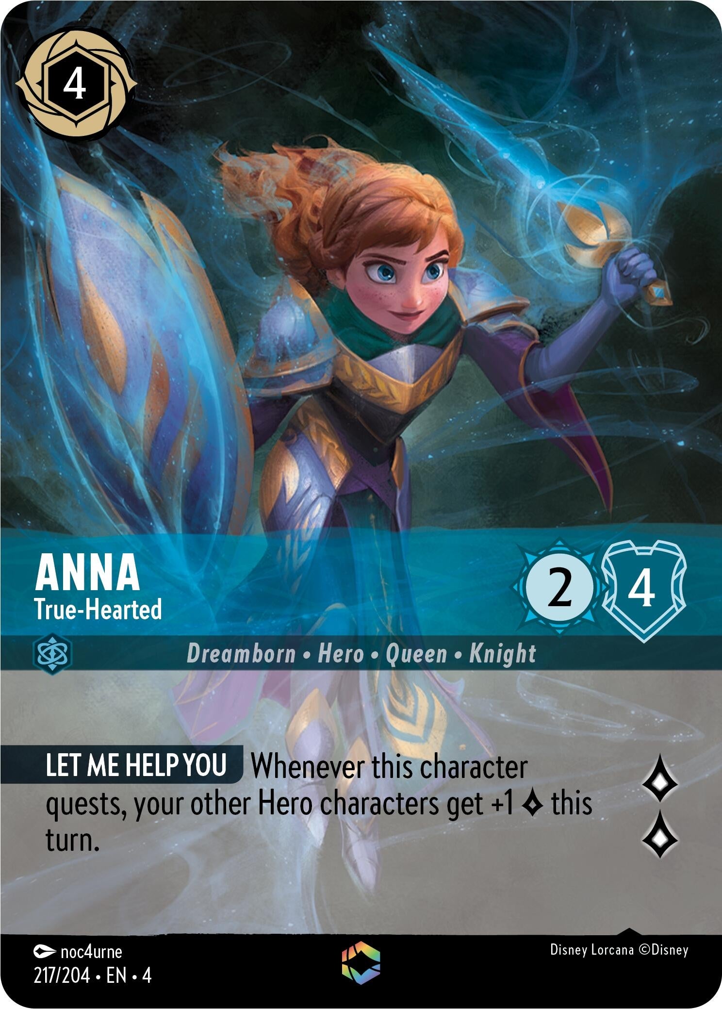 Image for Anna - True-Hearted (Enchanted) (Ursula's Return) (217/204) - Disney Lorcana
