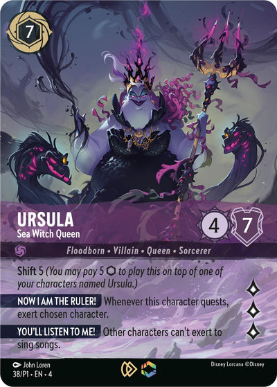 Image for Ursula - Sea Witch Queen (Store Championship) (Disney Lorcana Promo Cards) (38) - Disney Lorcana