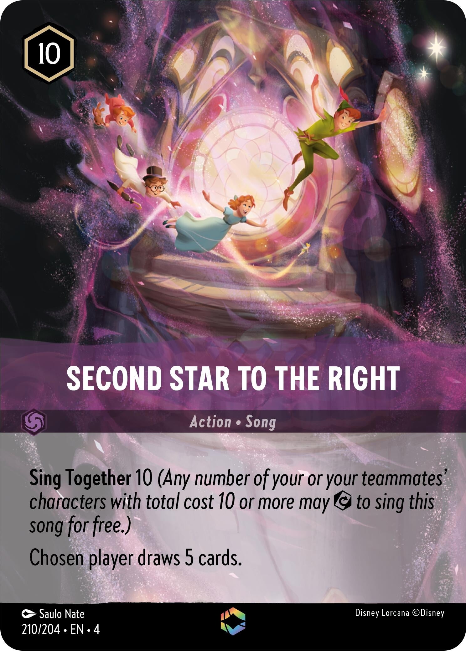 Image for Second Star to the Right (Enchanted) (Ursula's Return) (210/204) - Disney Lorcana