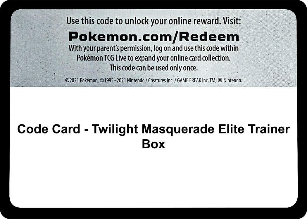 Image for Code Card - Twilight Masquerade Elite Trainer Box - Pokemon