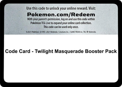 Image for Code Card - Twilight Masquerade Booster Pack - Pokemon