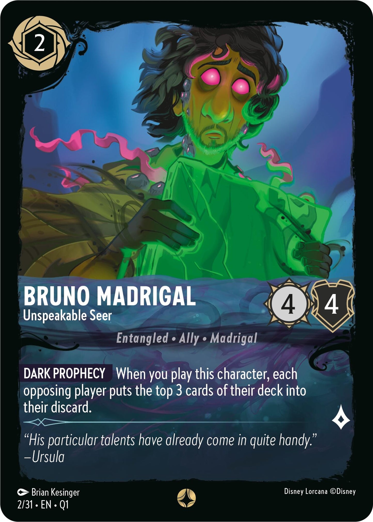 Image for Bruno Madrigal - Unspeakable Seer - Disney Lorcana