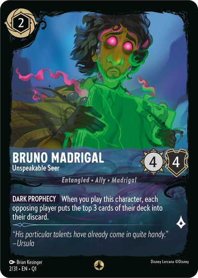 Image for Bruno Madrigal - Unspeakable Seer - Disney Lorcana