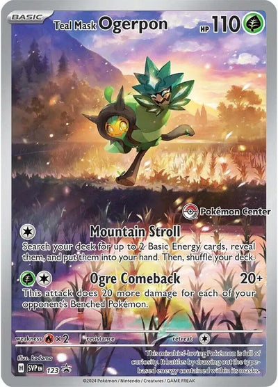 Image for Teal Mask Ogerpon - 123 (Pokemon Center Exclusive) (SV: Scarlet & Violet Promo Cards) (123) - Pokemon