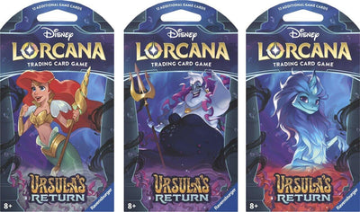 Image for Disney Lorcana: Ursula's Return Sleeved Booster Pack Art Bundle [Set of 3] [Ursula's Return] - Disney Lorcana