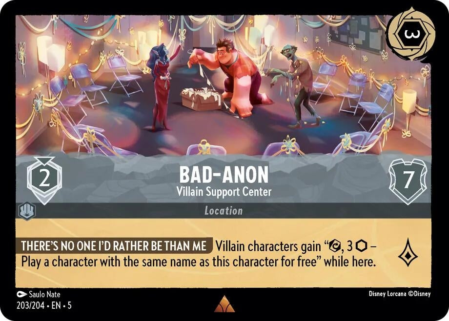 Image for Bad-Anon - Villain Support Center (Shimmering Skies) (203/204) - Disney Lorcana