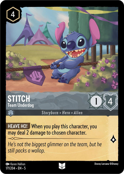 Image for Stitch - Team Underdog (Shimmering Skies) (171/204) - Disney Lorcana
