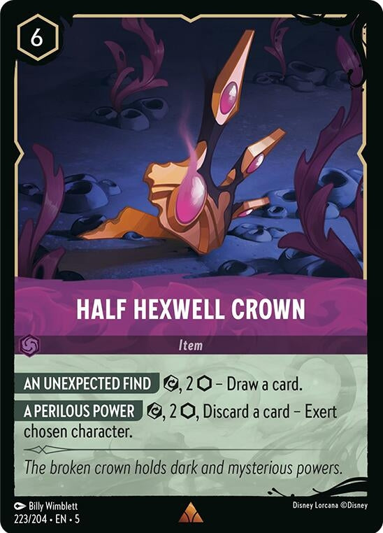 Image for Half Hexwell Crown (Illumineer's Quest: Deep Trouble) (223/204) - Disney Lorcana