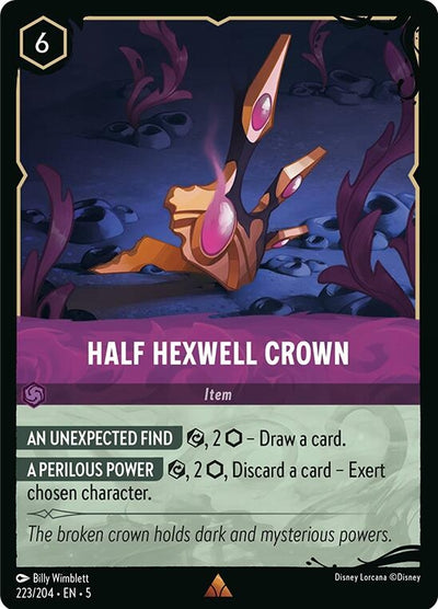 Image for Half Hexwell Crown (Illumineer's Quest: Deep Trouble) (223/204) - Disney Lorcana