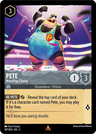 Image for Pete - Wrestling Champ (Shimmering Skies) (187/204) - Disney Lorcana