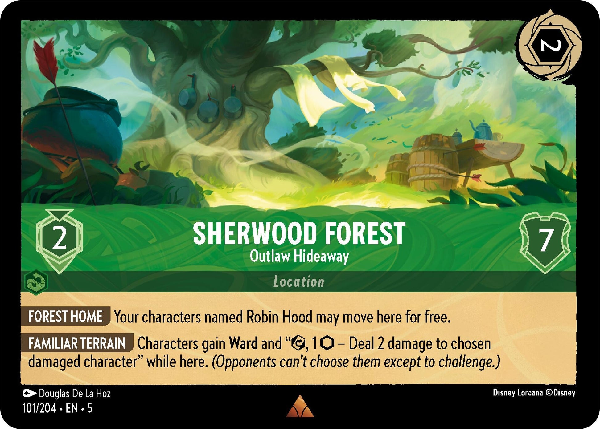 Image for Sherwood Forest - Outlaw Hideaway (Shimmering Skies) (101/204) - Disney Lorcana