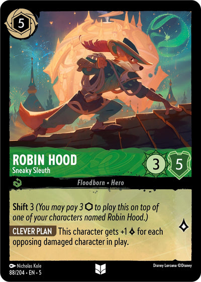 Image for Robin Hood - Sneaky Sleuth (Shimmering Skies) (88/204) - Disney Lorcana