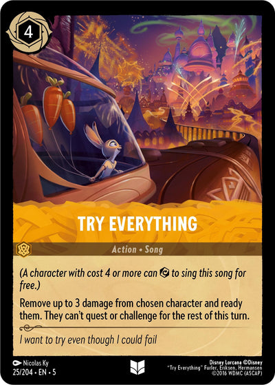 Image for Try Everything (Shimmering Skies) (25/204) - Disney Lorcana
