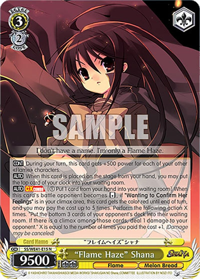 Image for "Flame Haze" Shana (Shakugan no Shana Premium Booster) (SS/WE41-E15 N) - Weiss Schwarz