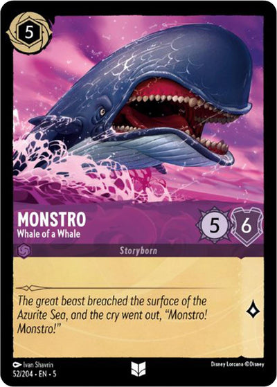 Image for Monstro - Whale of a Whale (Shimmering Skies) (52/204) - Disney Lorcana
