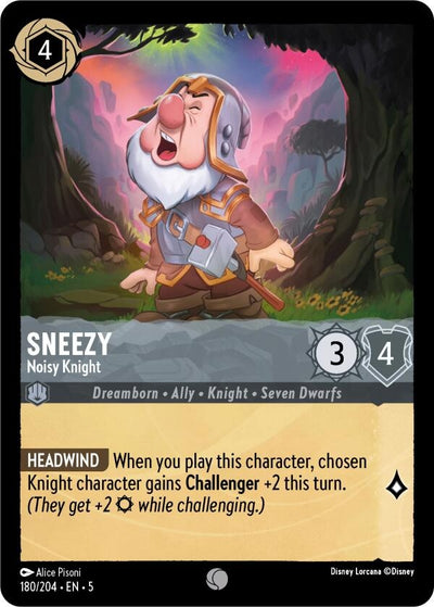 Image for Sneezy - Noisy Knight (Shimmering Skies) (180/204) - Disney Lorcana