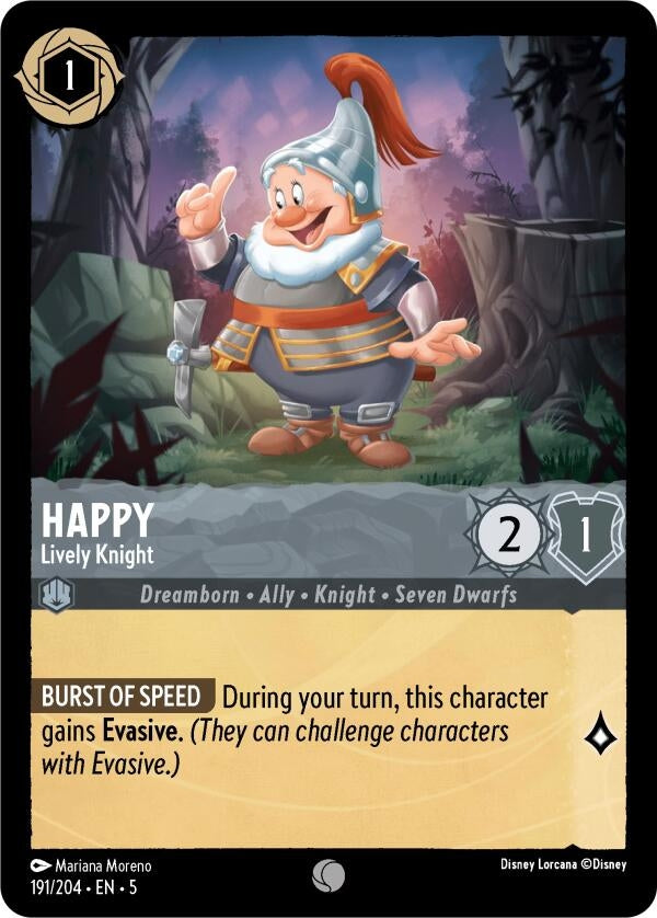 Image for Happy - Lively Knight (Shimmering Skies) (191/204) - Disney Lorcana