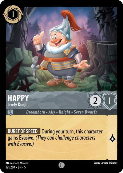 Image for Happy - Lively Knight (Shimmering Skies) (191/204) - Disney Lorcana