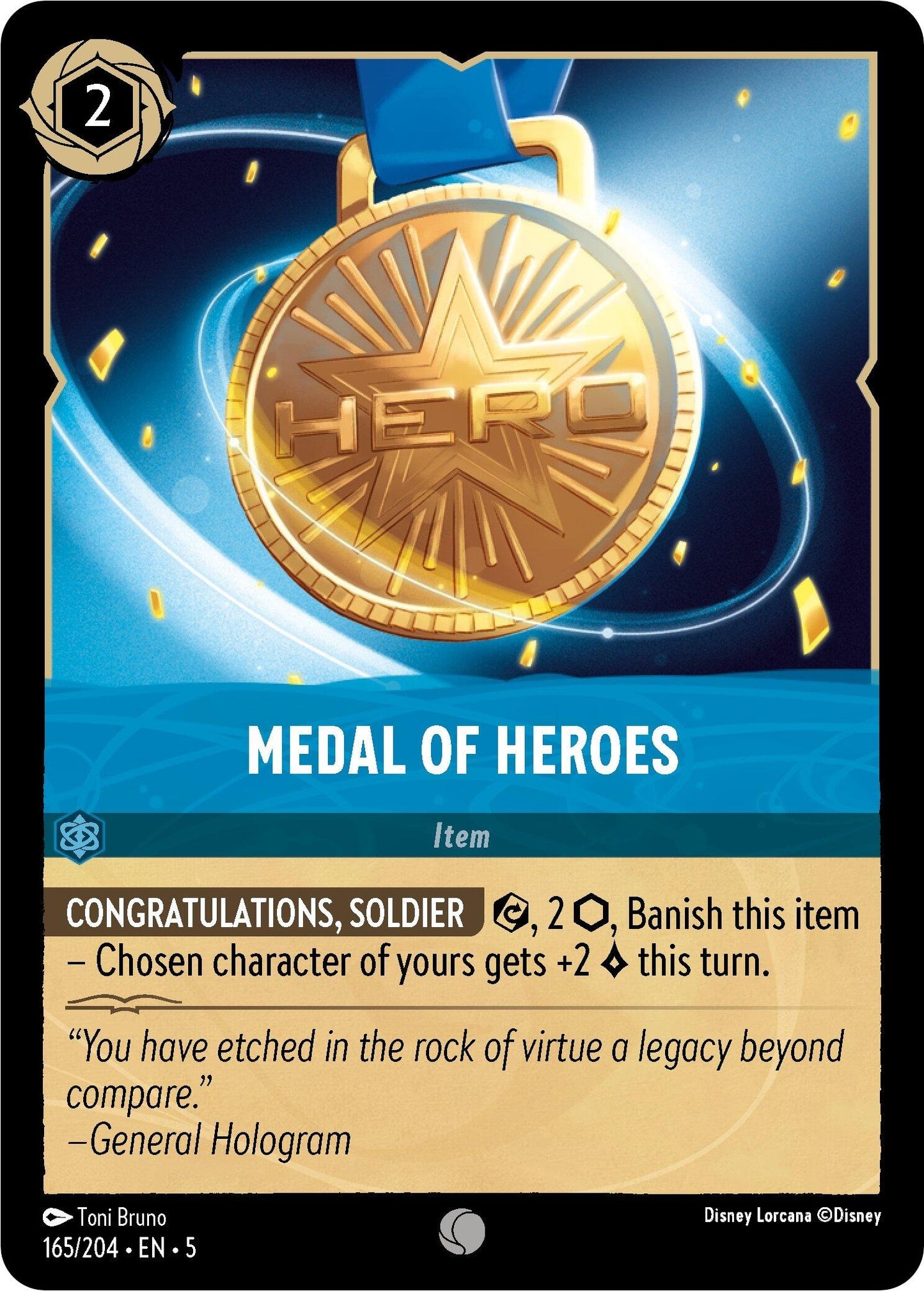 Image for Medal of Heroes (Shimmering Skies) (165/204) - Disney Lorcana